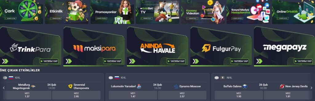 galabet spor bahis oranları